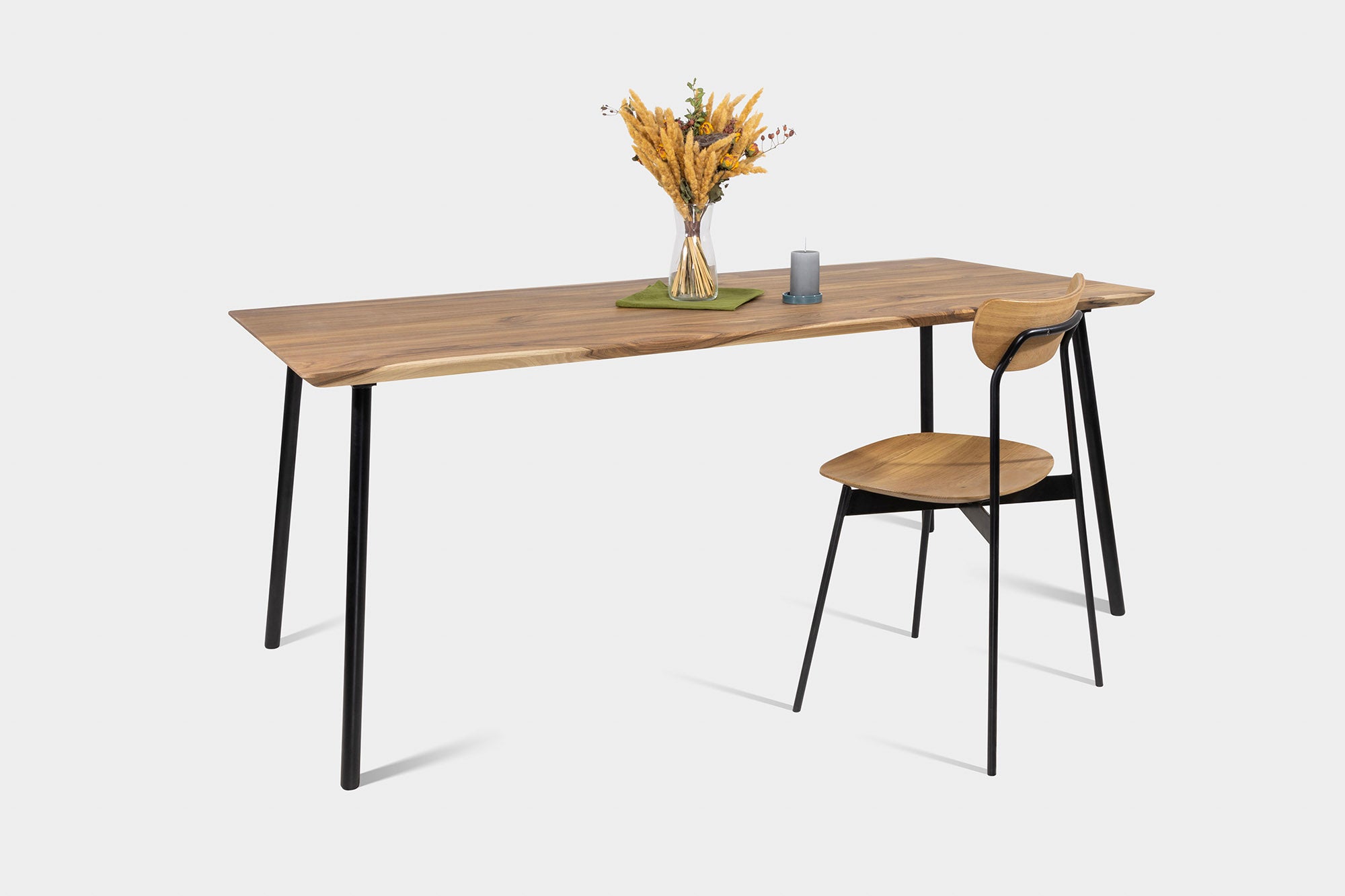 MARTA Table à manger extensible en Noyer