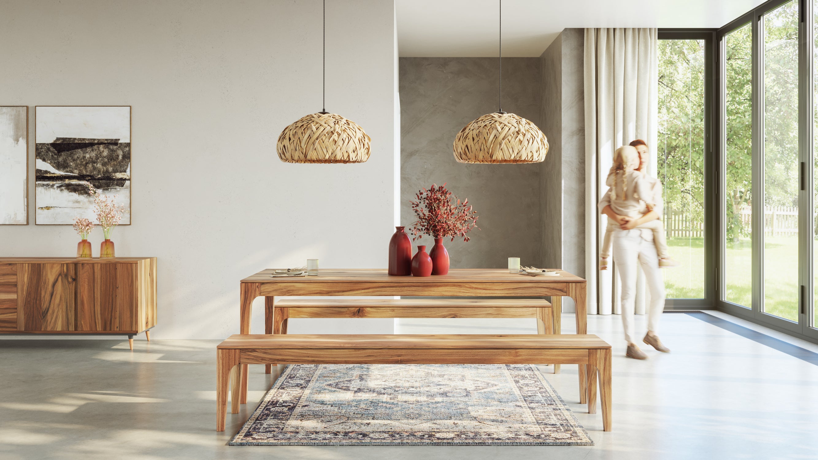 CAROLINA | Eettafel van Notenhout