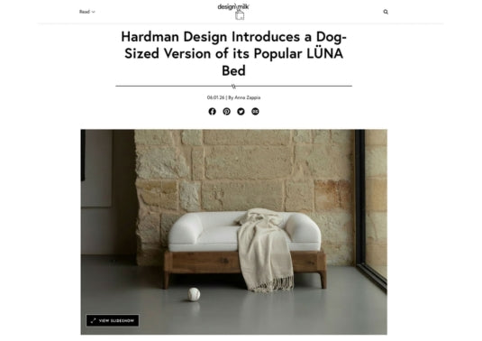 Hardman Design introduceert een hondenversie van zijn populaire LÜNA-bed
