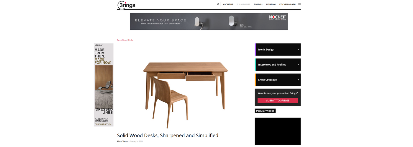 Solid Wood Desks, Sharpened and Simplified