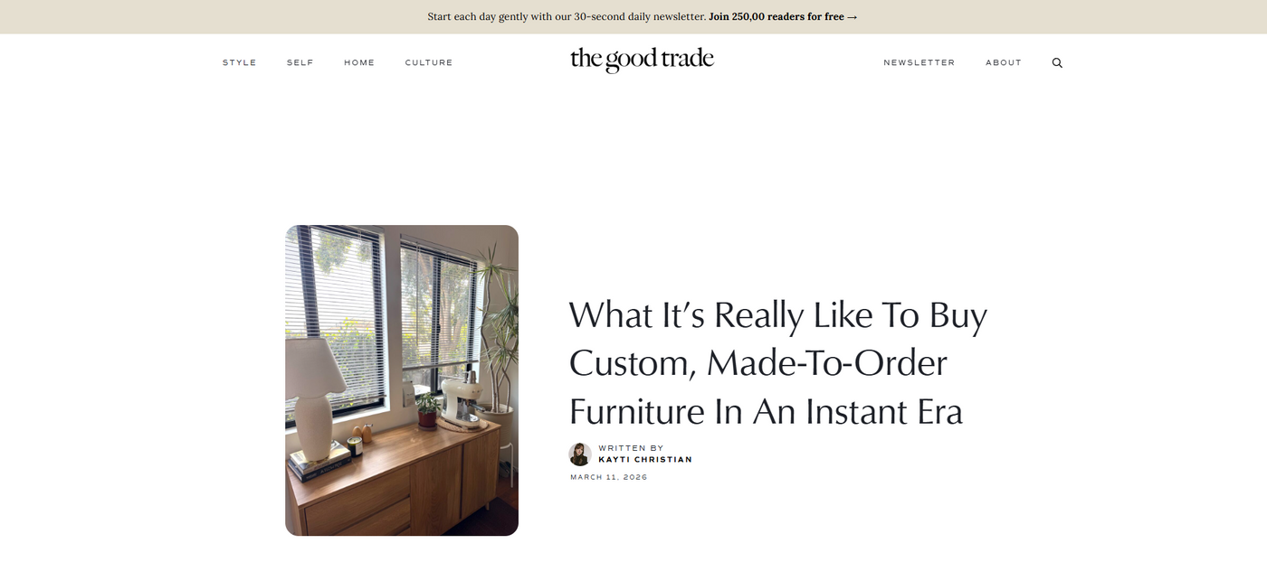What It’s Really Like To Buy Custom, Made-To-Order Furniture In An Instant Era